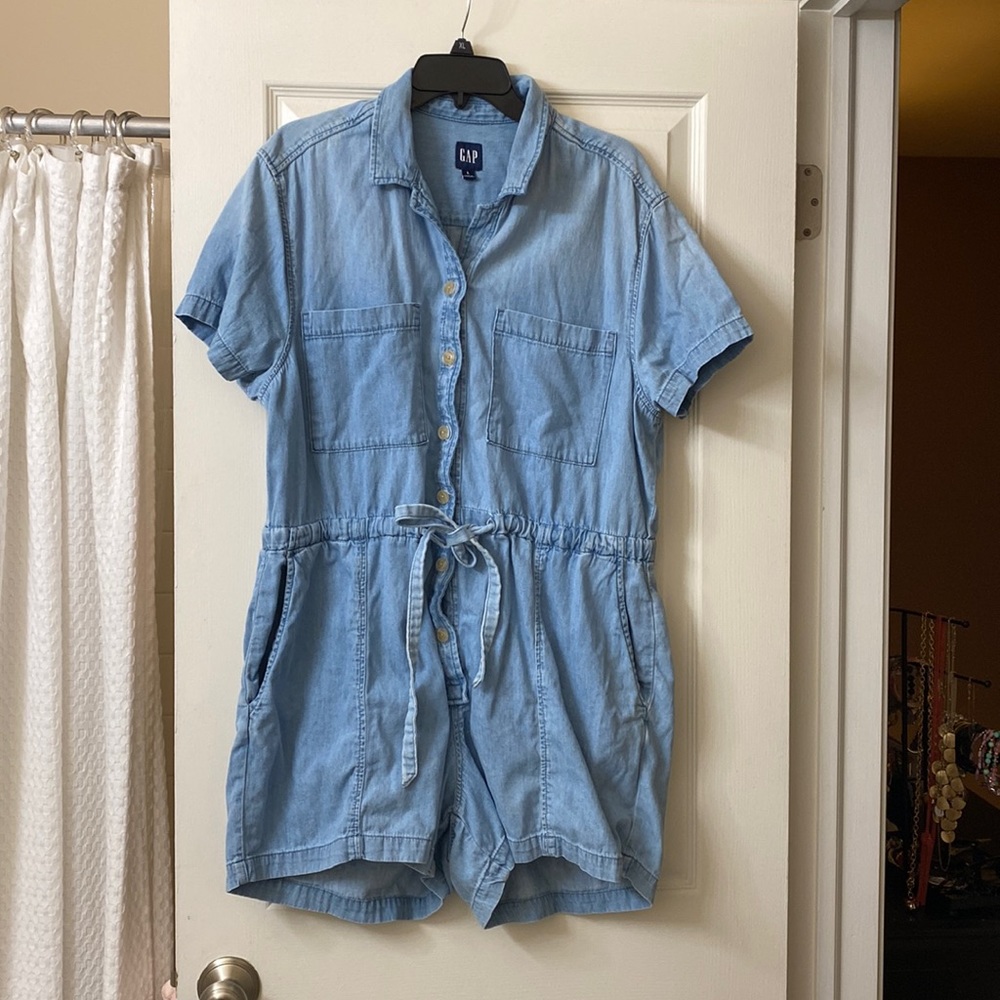 Gap Denim Romper Jumpsuit Size L